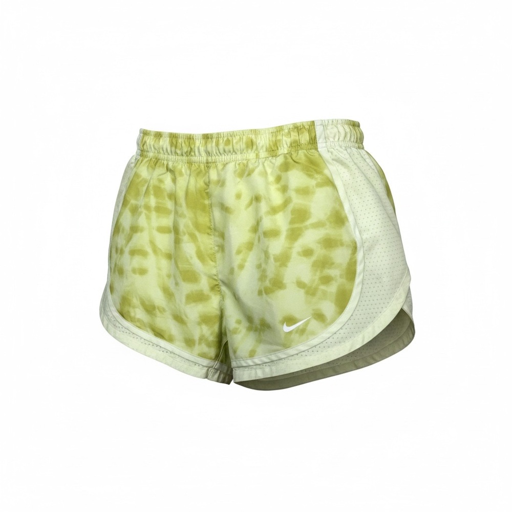 Nike Women's Light Lime Tie-Dye Athletic Shorts